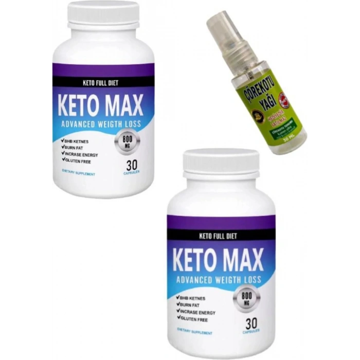 Keto Max Dstklyci Ürün 30lu x 2 Adet + Masaj Yağı 30 ml