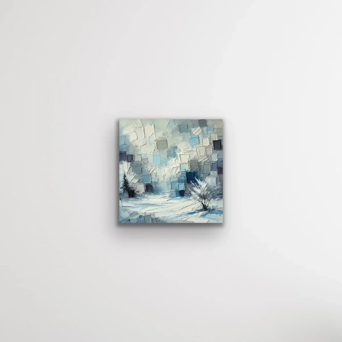 Kış Mevsimi Kanvas Tablo 60x60cm