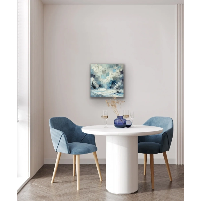 Kış Mevsimi Kanvas Tablo 60x60cm