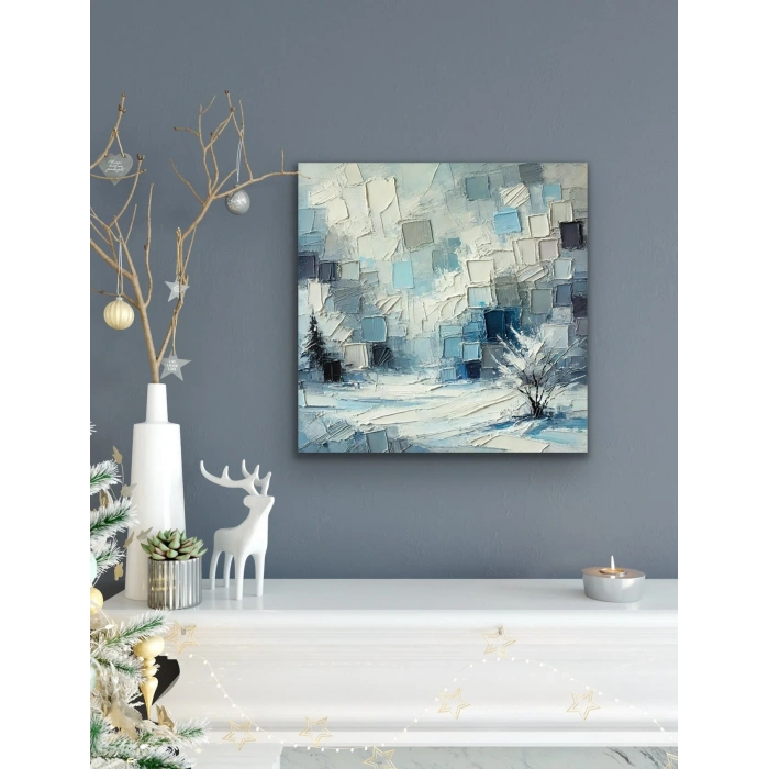 Kış Mevsimi Kanvas Tablo 60x60cm