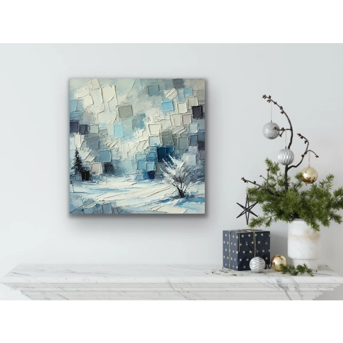 Kış Mevsimi Kanvas Tablo 60x60cm