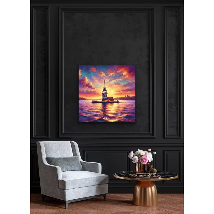 Kız Kulesi Kanvas Tablo 90x90cm