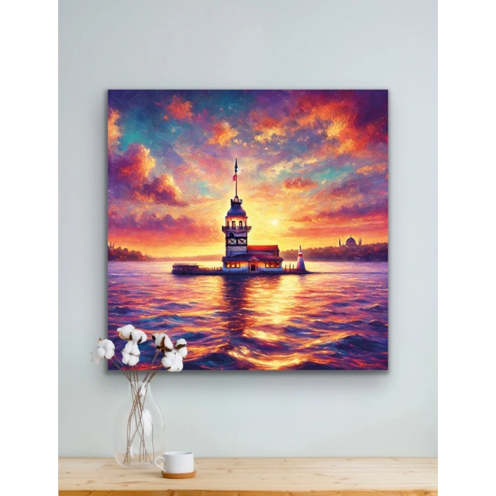 Kız Kulesi Kanvas Tablo 90x90cm