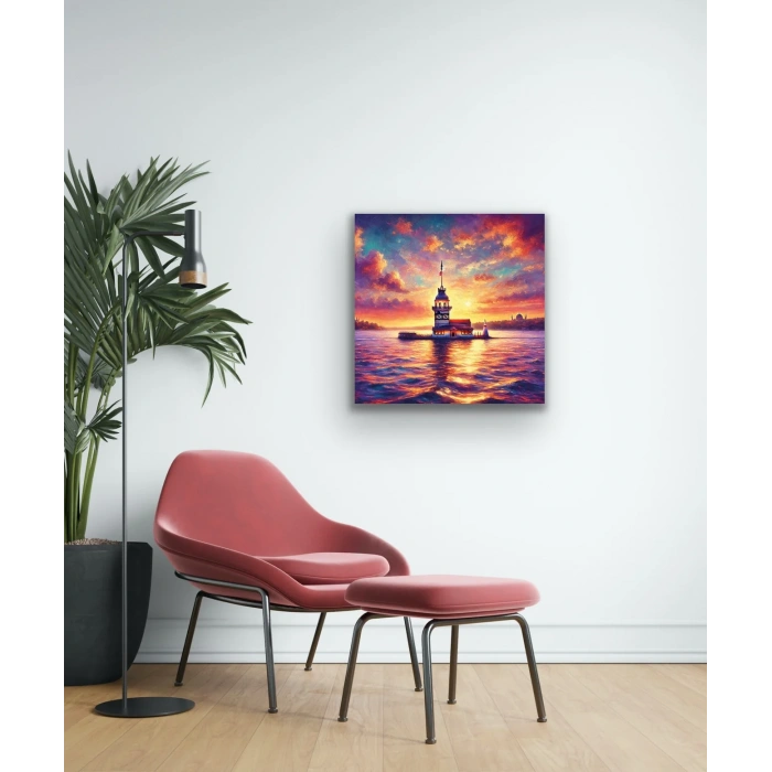 Kız Kulesi Kanvas Tablo 90x90cm