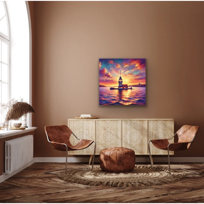 Kız Kulesi Kanvas Tablo 90x90cm