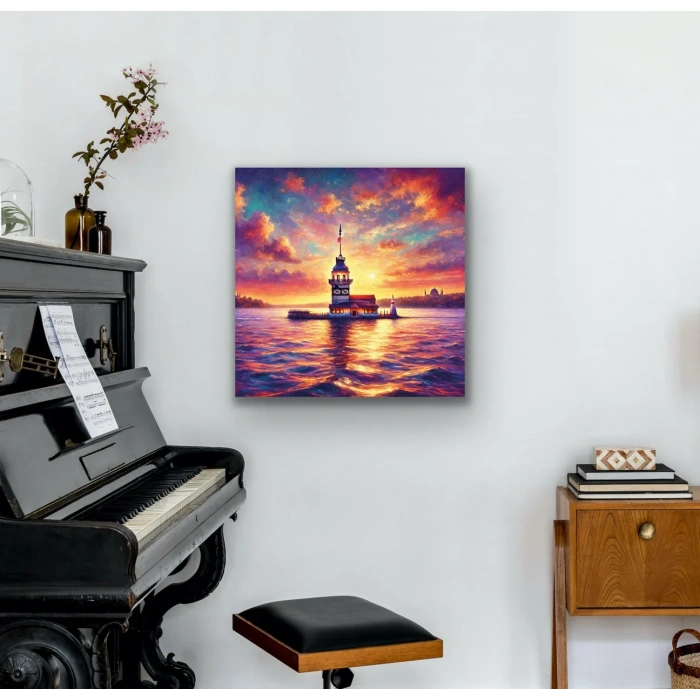 Kız Kulesi Kanvas Tablo 90x90cm