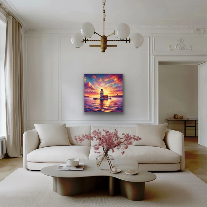 Kız Kulesi Kanvas Tablo 90x90cm