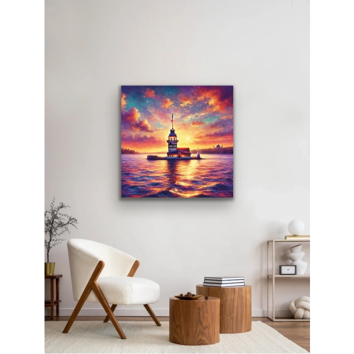 Kız Kulesi Kanvas Tablo 90x90cm