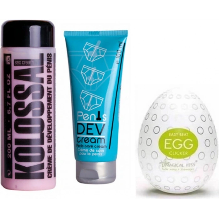 Kolossal Ozzy Store Egg Clicker Mastürbatör ve Krem ve Pe.nis Development Cream 1 Adet