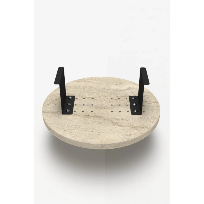 Koltuk Kolu Yan Sehpa Ekru 34 cm