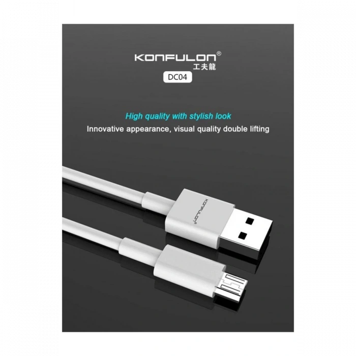 Konfulon DC04 Süper Hızlı Micro USB Kablo 1M 2A
