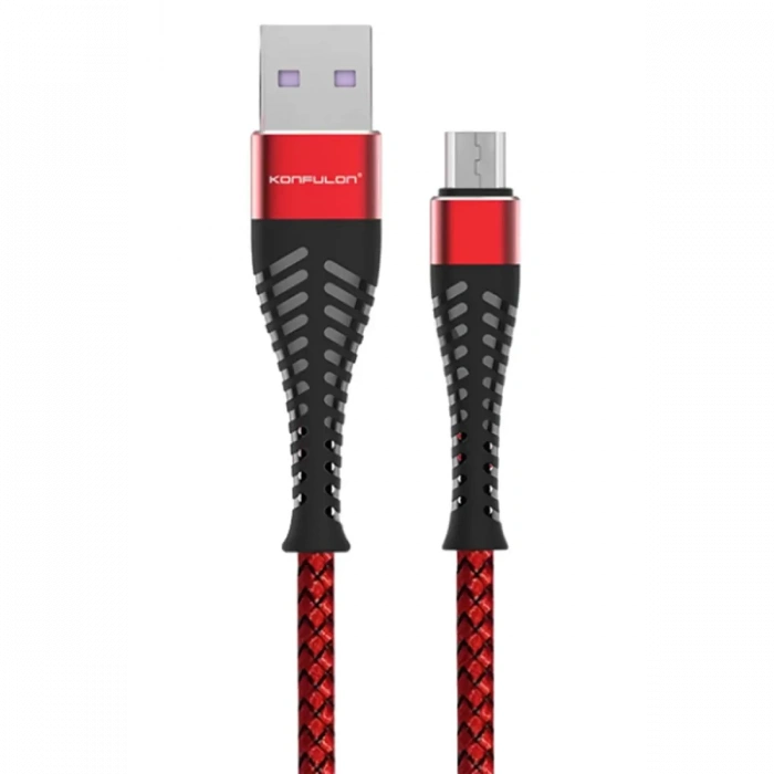 Konfulon S61 Micro USB Kablo 1.2M 2.1A - Kırmızı