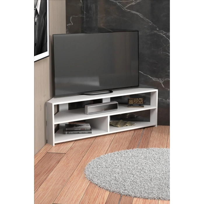 Köşe TV Ünitesi Beyaz 140 cm
