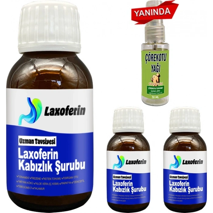 Laxoferin Şurup 50ML: 3 Şişe + Çörek Otuyağı / Bay&bayan