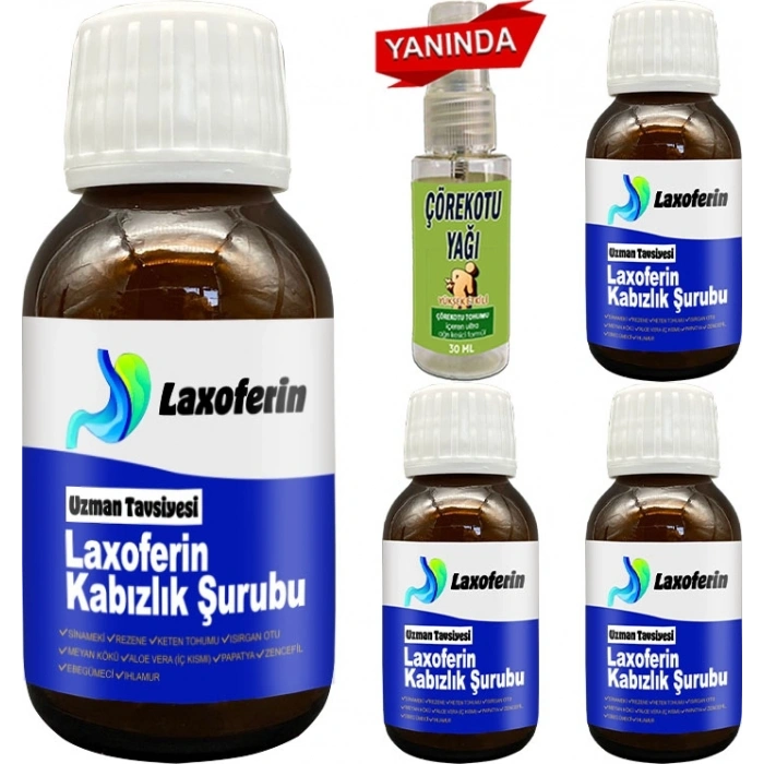 Laxoferin Şurup 50ML: 4 Şişe + Çörek Otuyağı / Bay&bayan