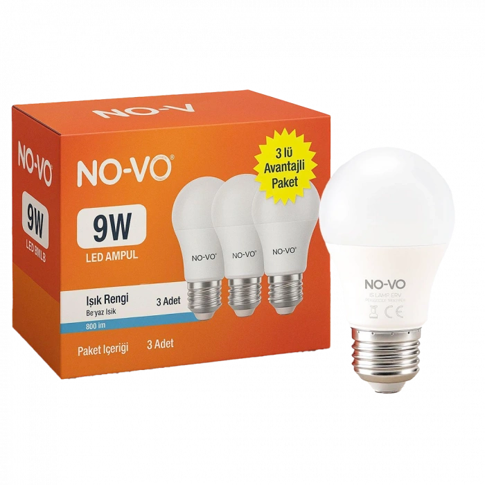 LED Ampul E27 9W 6500K 806lm