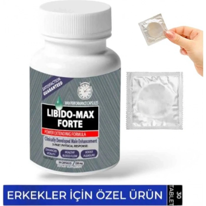 Libdo Max Forte Erkeklere Özel 30lu + Prezervatif Hediye