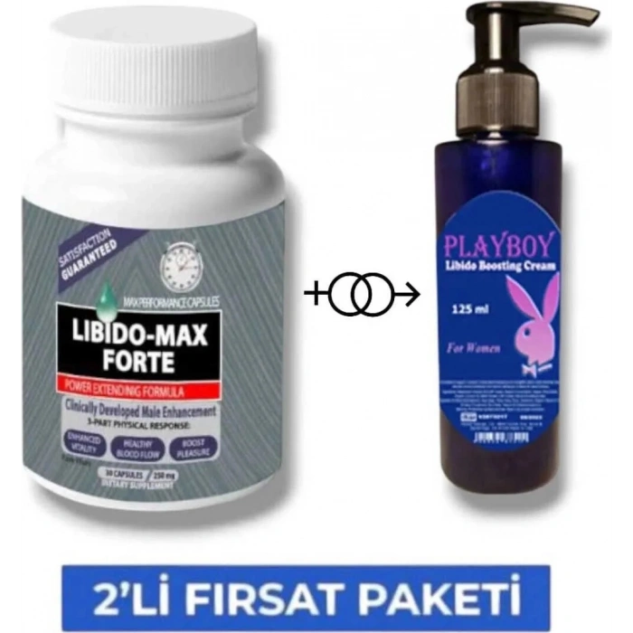 Libi.do Max Forte Erkeklere Çok Özel 30lu + Playboy Libi.do Arttrc Krem 125 ml