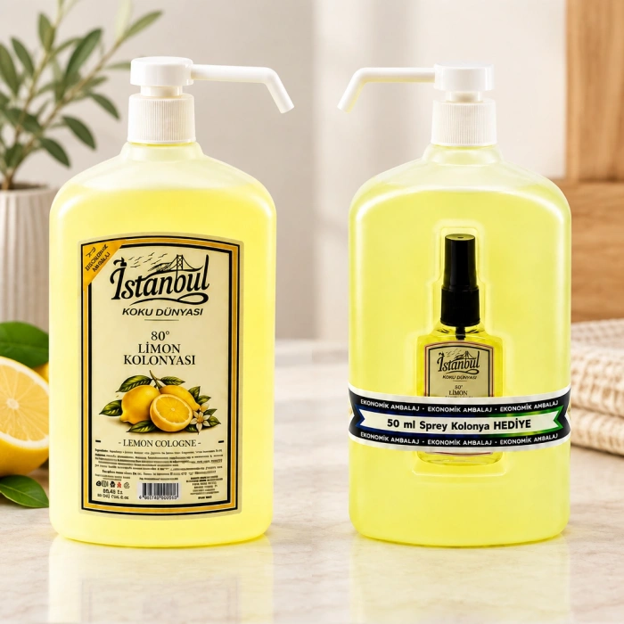 Limon Kokulu Pompalı Kolonya