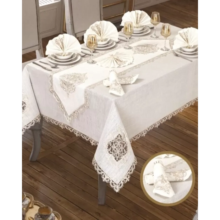 Lisa Linen Krem 26 Parça 160 × 260 cm Masa Seti