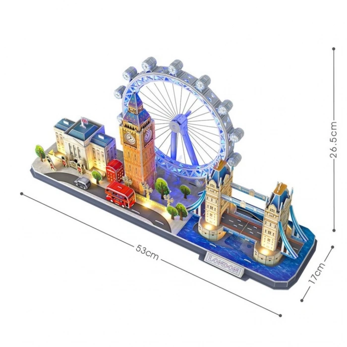 London City Line 3D Puzzle LED Işıklı