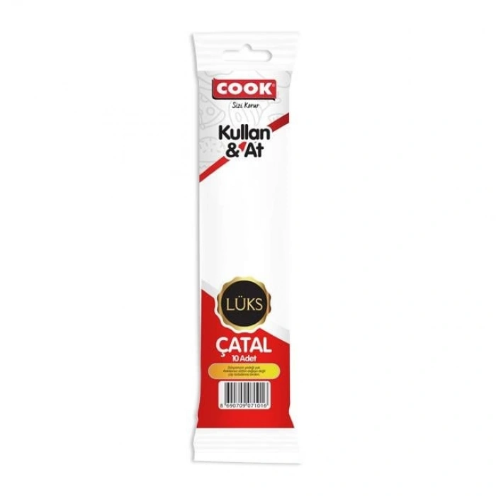 Lüks Plastik Çatal 10 lu