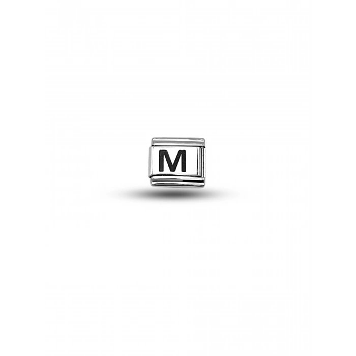 M Harf Charm | Çelik Bileklik Aksesuarı | Kişiye Özel Harf Modülü | Minimal & Şık