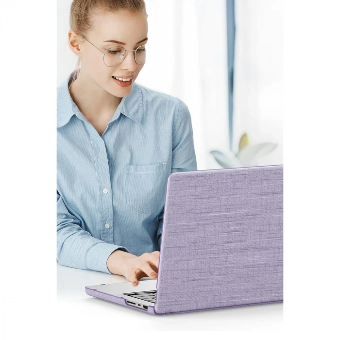Macbook Air 15 2023 Macbook Kumaş Kapak - Mor