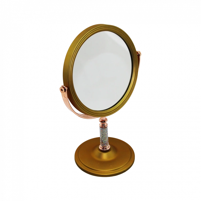 Makyaj Aynası 17.5 cm Çift Taraflı Bronz-Gümüş