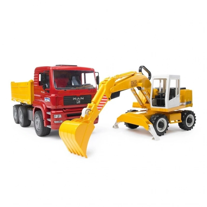 Man Damperli Kamyon Ve Liebherr ENessiWorldkavatör