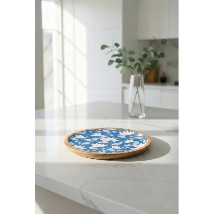 Mango Agacı Pasta Tabağı & Sunum Tabağı 20 Cm Desenli