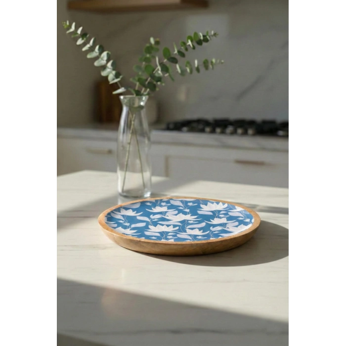 Mango Agacı Pasta Tabağı & Sunum Tabağı 20 Cm Desenli