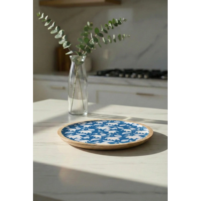 Mango Agacı Servis Tabağı & Sunum Tabağı 25 Cm Desenli