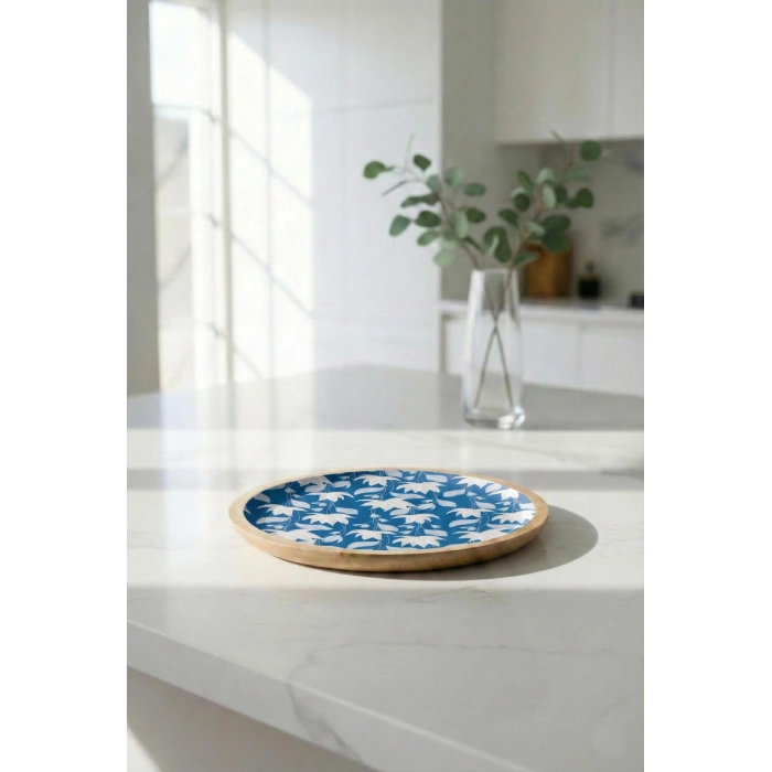 Mango Agacı Servis Tabağı & Sunum Tabağı 25 Cm Desenli