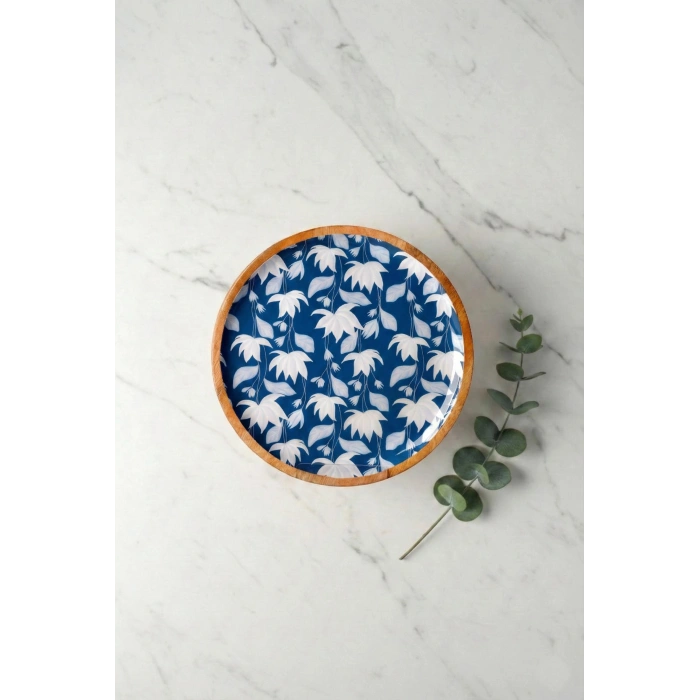 Mango Agacı Servis Tabağı & Sunum Tabağı 25 Cm Desenli