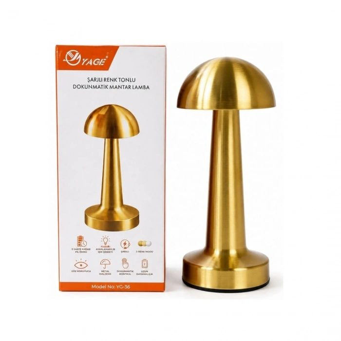 Mantar Masa Lambası Gold