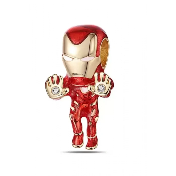 Marvel The Avengers Iron Man Gümüş Kaplama Charm