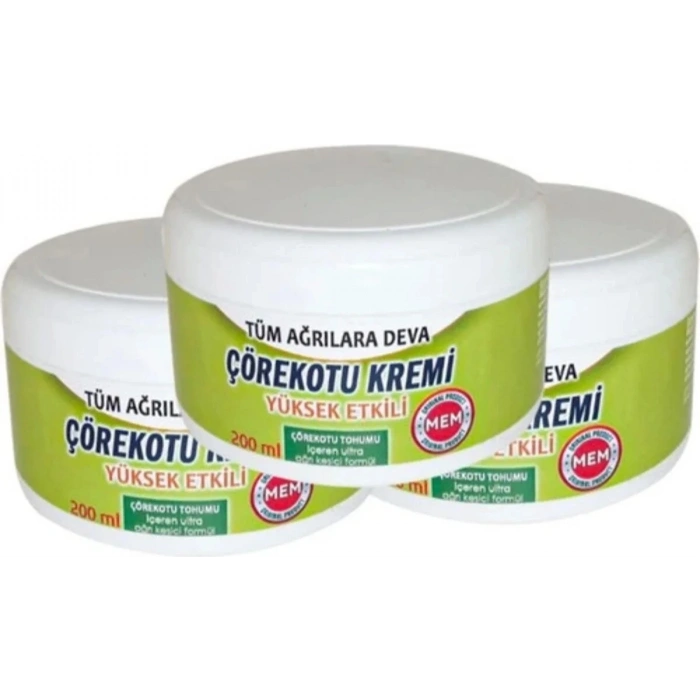 Mem Çörek Otu Kremi Green Box 200 ml x 3 Adet