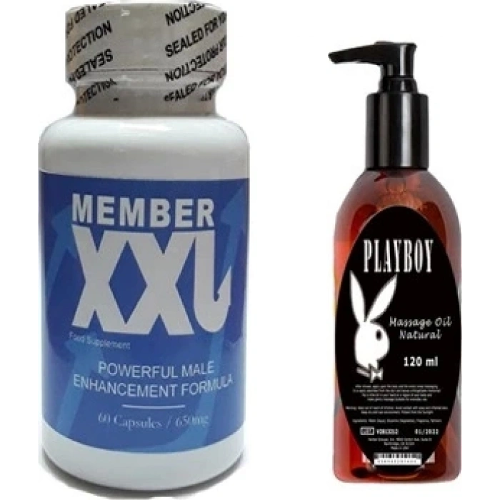Member Erkeklere Özel 60LI + Playboy 120 ml Masaj Yağı