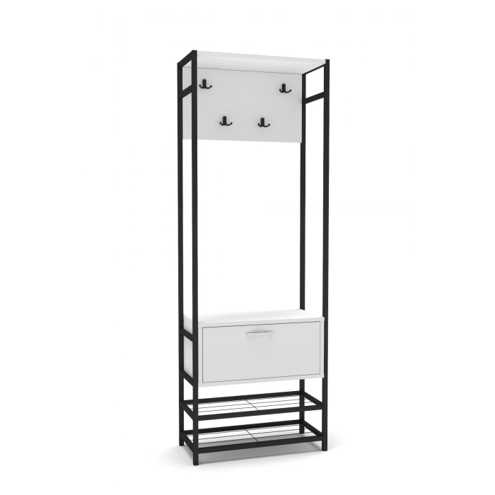 Metal Portmanto Beyaz 180 cm