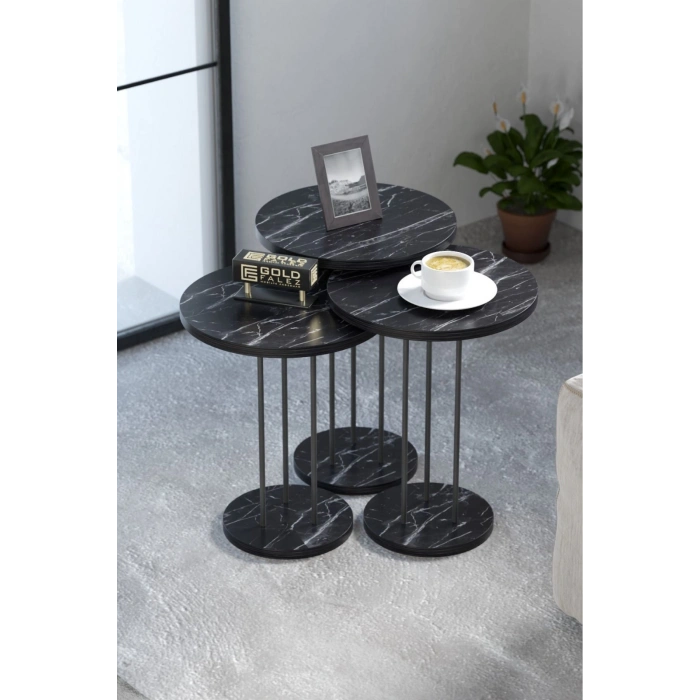 Metal Terra Zigon Bendir Siyah 3lü