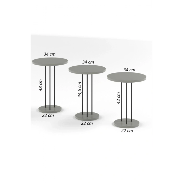 Metal Terra Zigon Bendir Siyah 3lü