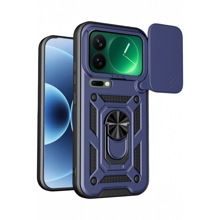 Xiaomi Mi 17 Pro Max Pars Lens Yüzüklü Silikon - Lacivert