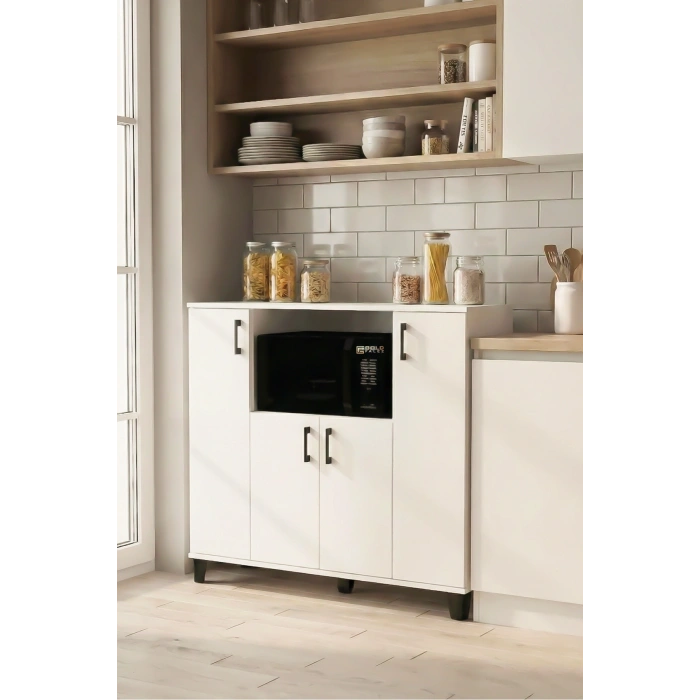 Mikrodalga Dolabı Beyaz 120 cm
