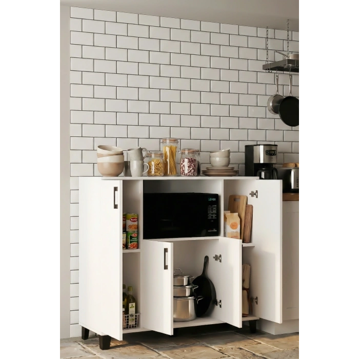 Mikrodalga Dolabı Beyaz 120 cm