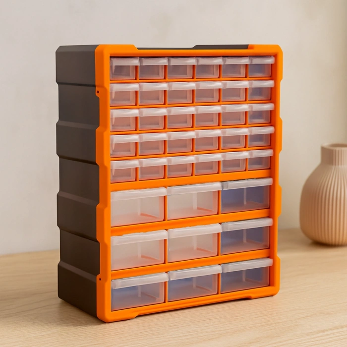Monoblok Çekmece Seti 38.1x15.7x47.5 cm 4lü Plastik Saklama