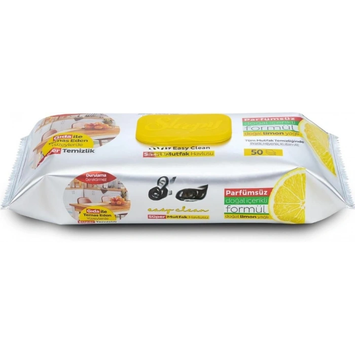 Mutfak Temizlik Havlusu 50 Adet Limon
