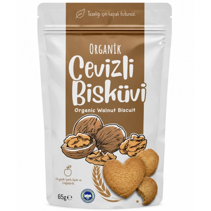 Natural Organik Cevizli Bisküvi 80gr