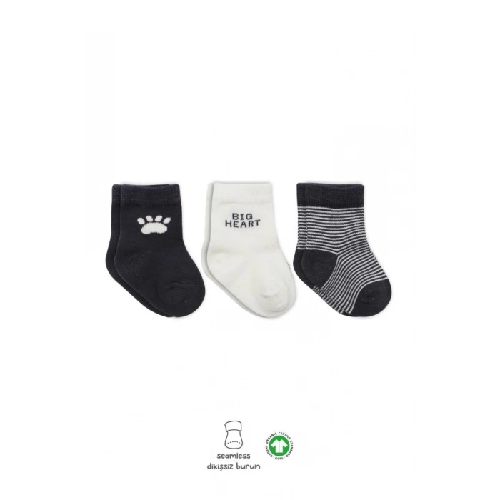 NessiWorld 3Lü Penye Soket Çorap BS10110 Antrasit
