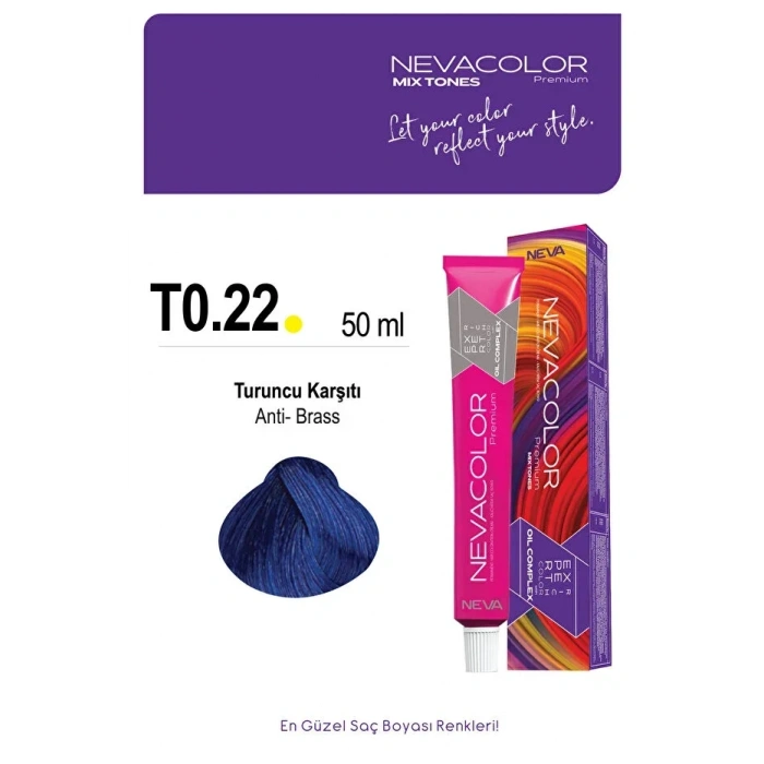 Neva Color T0.22 Mavi Saç Boyası 50 ml